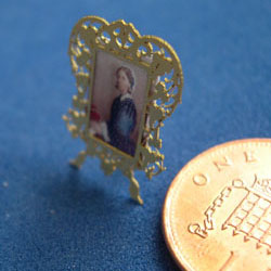 Tiny Picture of Florence Nightingale in a Victorian Frame